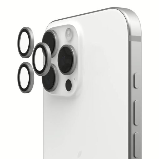 UAG รุ่น Lens Shield - กระจกเลนส์กล้อง iPhone 16 Pro / 16 Pro Max / 15 Pro / 15 Pro Max - สี Titanium
