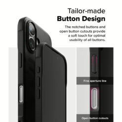 Ringke รุ่น Onyx Design - เคส iPhone 16 - ลาย Camo Black
