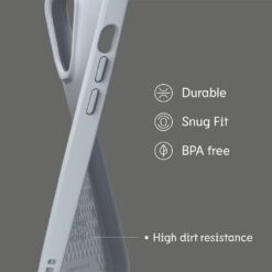 Rhinoshield รุ่น SolidSuit - เคส iPhone 16 Pro Max - สี Classic Ash Grey