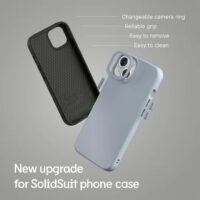 Rhinoshield รุ่น SolidSuit - เคส iPhone 16 Pro Max - สี Classic Ash Grey