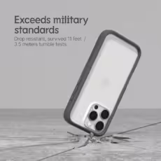 Rhinoshield รุ่น CrashGuard NX - เคส iPhone 16 Pro Max - สี Platinum Gray