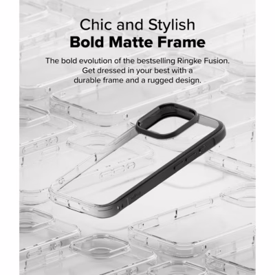 Ringke รุ่น Fusion Bold - เคส iPhone 16 Pro Max - สี Black