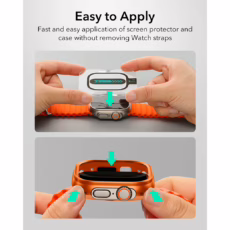 ESR รุ่น Armorite Protection Set - เคส Apple Watch Ultra (49mm) + ฟิล์มกระจก 2 ชิ้น - สี Titanium