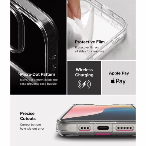 Ringke รุ่น Fusion Card - เคส iPhone 16 Pro Max - สี Clear