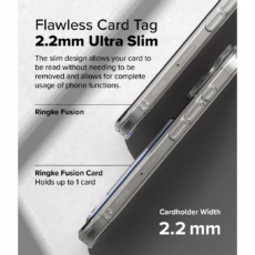 Ringke รุ่น Fusion Card - เคส iPhone 16 Pro Max - สี Clear