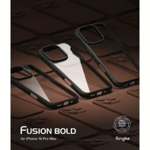 Ringke รุ่น Fusion Bold - เคส iPhone 16 Pro Max - สี Black