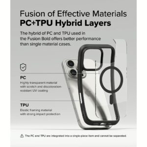 Ringke รุ่น Fusion Bold Magnetic - เคส iPhone 16 Pro Max - สี Black 27 Ringke รุ่น Fusion Bold Magnetic - เคส iPhone 16 Pro Max - สี Black