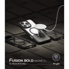 Ringke รุ่น Fusion Bold Magnetic - เคส iPhone 16 Pro Max - สี Black