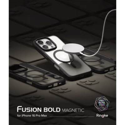 Ringke รุ่น Fusion Bold Magnetic - เคส iPhone 16 Pro Max - สี Black