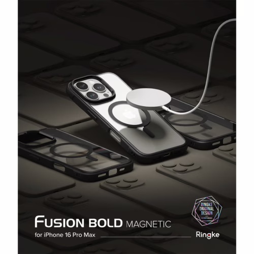 Ringke รุ่น Fusion Bold Magnetic - เคส iPhone 16 Pro Max - สี Black
