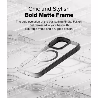 Ringke รุ่น Fusion Bold Magnetic - เคส iPhone 16 Pro Max - สี Black