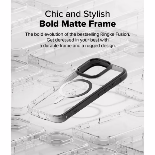 Ringke รุ่น Fusion Bold Magnetic - เคส iPhone 16 Pro Max - สี Black