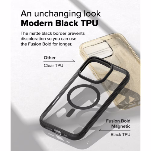 Ringke รุ่น Fusion Bold Magnetic - เคส iPhone 16 Pro Max - สี Black
