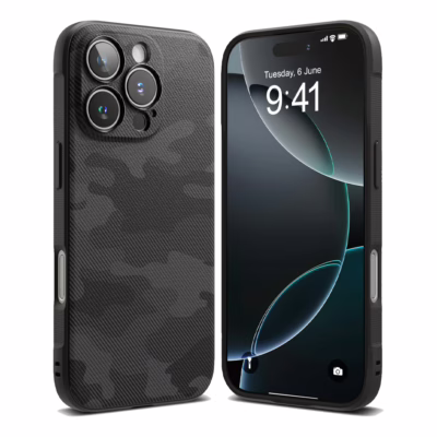 Ringke รุ่น Onyx Design - เคส iPhone 16 Pro Max - ลาย Camo Black