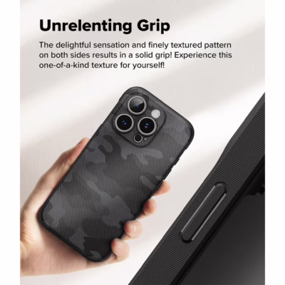 Ringke รุ่น Onyx Design - เคส iPhone 16 Pro Max - ลาย Camo Black