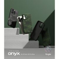 Ringke รุ่น Onyx Design - เคส iPhone 16 Pro Max - ลาย Camo Green
