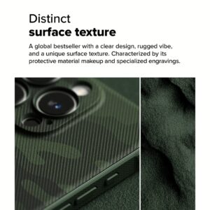 Ringke รุ่น Onyx Design - เคส iPhone 16 Pro Max - ลาย Camo Green