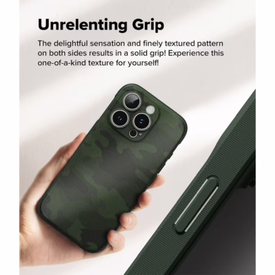 Ringke รุ่น Onyx Design - เคส iPhone 16 Pro Max - ลาย Camo Green