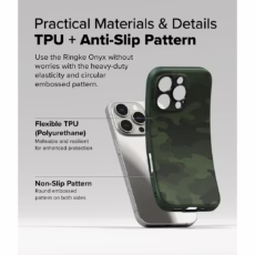 Ringke รุ่น Onyx Design - เคส iPhone 16 Pro Max - ลาย Camo Green