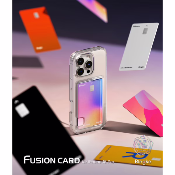 Ringke รุ่น Fusion Card - เคส iPhone 16 Pro - สี Clear