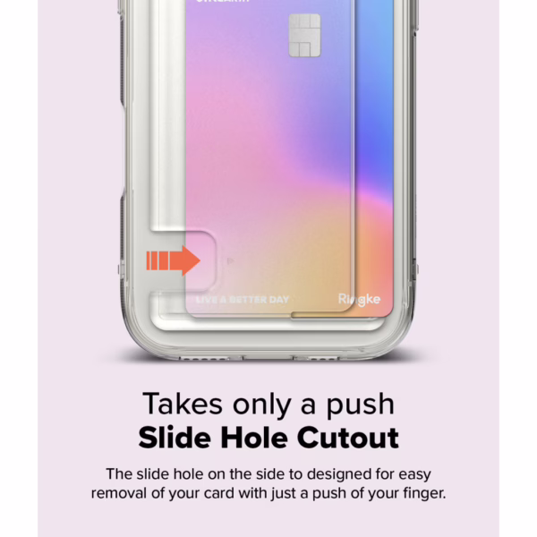 Ringke รุ่น Fusion Card - เคส iPhone 16 Pro - สี Clear