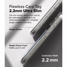 Ringke รุ่น Fusion Card - เคส iPhone 16 Pro - สี Clear