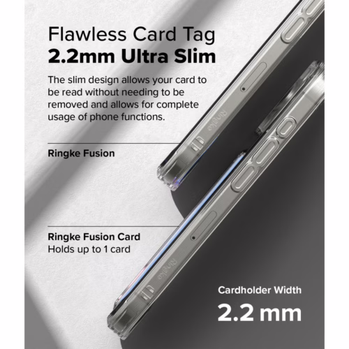 Ringke รุ่น Fusion Card - เคส iPhone 16 Pro - สี Clear