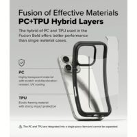 Ringke รุ่น Fusion Bold - เคส iPhone 16 Pro - สี Black