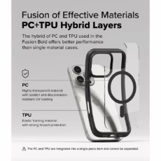 Ringke รุ่น Fusion Bold Magnetic - เคส iPhone 16 Pro - สี Black