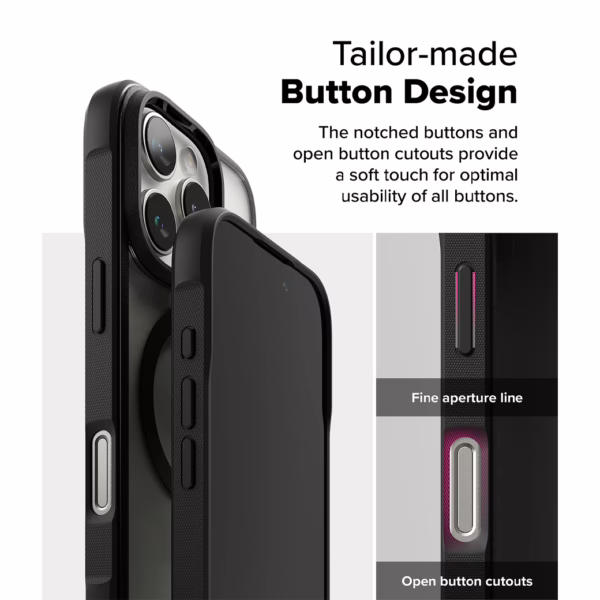 Ringke รุ่น Fusion Bold Magnetic - เคส iPhone 16 Pro - สี Black