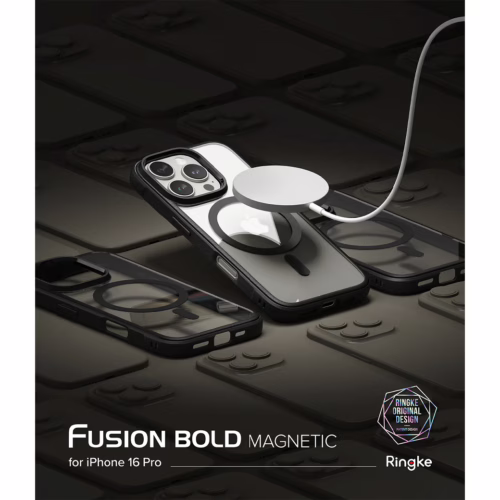 Ringke รุ่น Fusion Bold Magnetic - เคส iPhone 16 Pro - สี Black