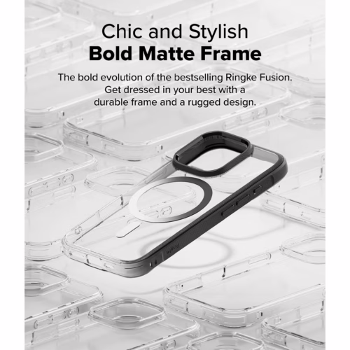 Ringke รุ่น Fusion Bold Magnetic - เคส iPhone 16 Pro - สี Black