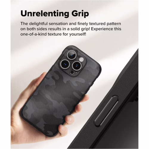 Ringke รุ่น Onyx Design - เคส iPhone 16 Pro - ลาย Camo Black