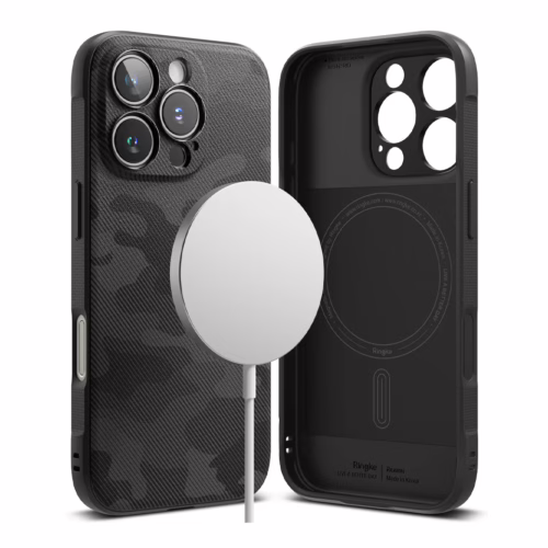 Ringke รุ่น Onyx Magnetic - เคส iPhone 16 Pro - ลาย Camo Black