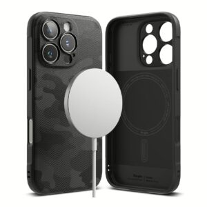 Ringke รุ่น Onyx Magnetic - เคส iPhone 16 Pro - ลาย Camo Black