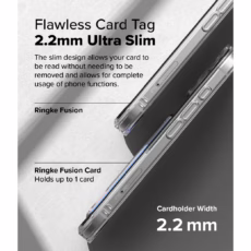 Ringke รุ่น Fusion Card - เคส iPhone 16 Plus - สี Clear