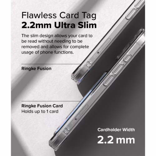 Ringke รุ่น Fusion Card - เคส iPhone 16 Plus - สี Clear