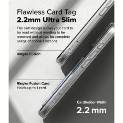 Ringke รุ่น Fusion Card - เคส iPhone 16 Plus - สี Clear