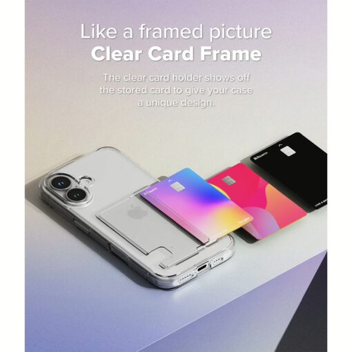 Ringke รุ่น Fusion Card - เคส iPhone 16 Plus - สี Clear - Image 7