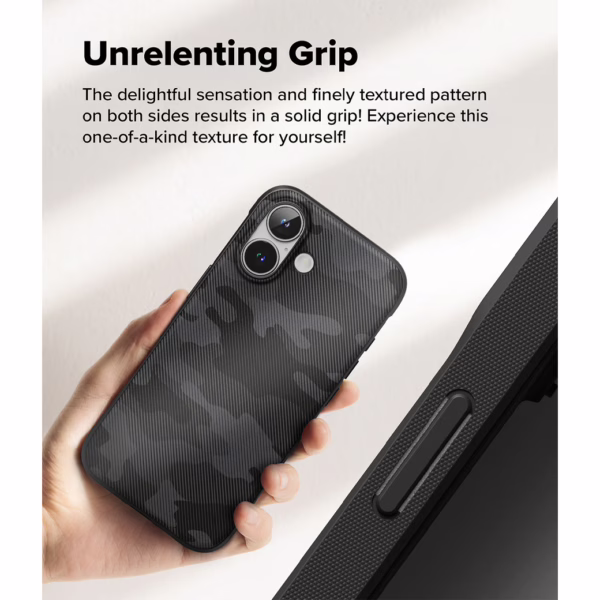 Ringke รุ่น Onyx Design - เคส iPhone 16 Plus - ลาย Camo Black