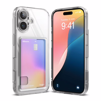 Ringke รุ่น Fusion Card - เคส iPhone 16 - สี Clear