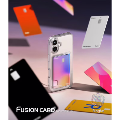 Ringke รุ่น Fusion Card - เคส iPhone 16 - สี Clear