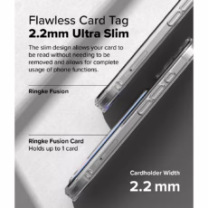 Ringke รุ่น Fusion Card - เคส iPhone 16 - สี Clear