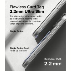 Ringke รุ่น Fusion Card - เคส iPhone 16 - สี Clear