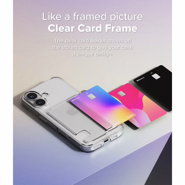 Ringke รุ่น Fusion Card - เคส iPhone 16 - สี Clear