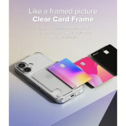 Ringke รุ่น Fusion Card - เคส iPhone 16 - สี Clear