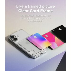Ringke รุ่น Fusion Card - เคส iPhone 16 - สี Clear