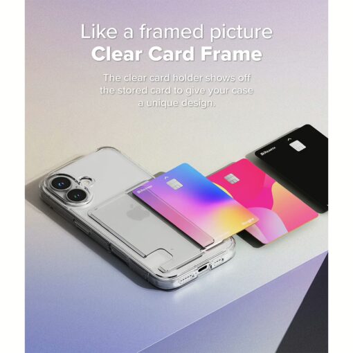 Ringke รุ่น Fusion Card - เคส iPhone 16 - สี Clear - Image 7