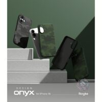 Ringke รุ่น Onyx Design - เคส iPhone 16 - ลาย Camo Black