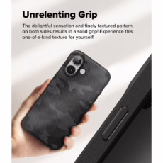 Ringke รุ่น Onyx Design - เคส iPhone 16 - ลาย Camo Black